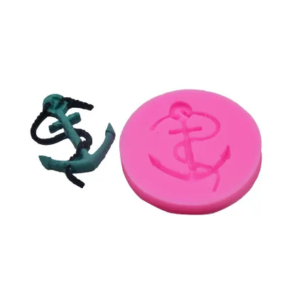 

DIY baking three-dimensional Marine anchor key pendant decoration silicone mold resin, Pink