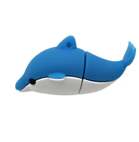 

Cartoon Dolphin USB Flash Drive 2.0 1GB 2GB 4GB Cute Pen Drive 3.0 8GB 16GB 32GB 64GB PVC Pen Drive USB Memory Stick for Gift