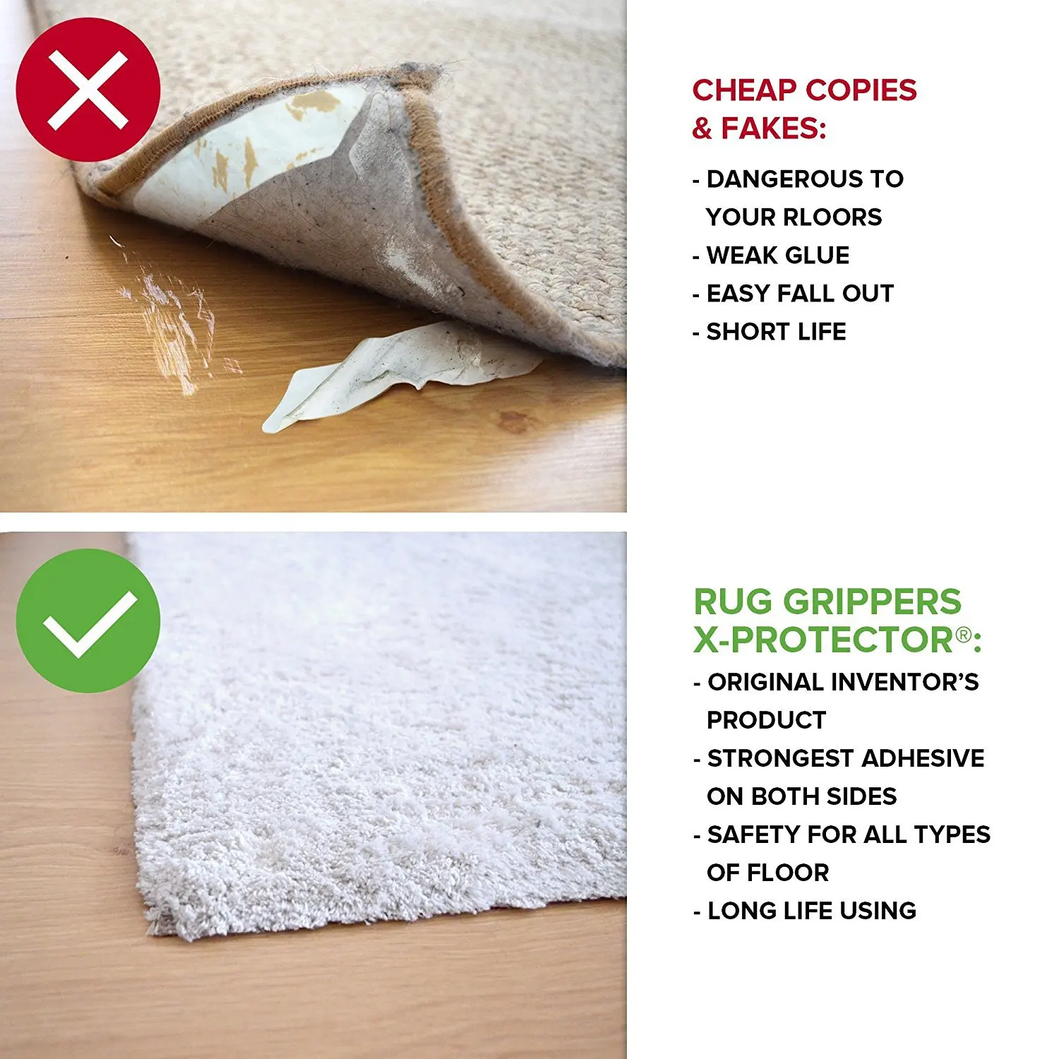 Unionpromo Washable And Reusable Rug Gripper Pad Strong Pu Sticky Non