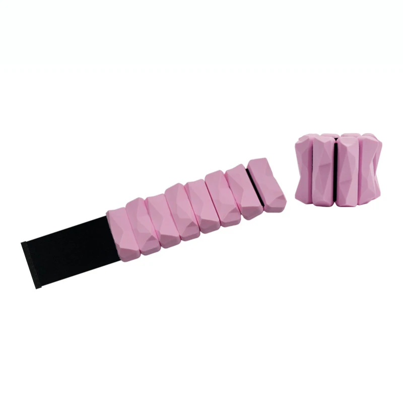 

New Listing Factory Supply heavy Ajustable Gym Fitness Silicone Ankle Leg Energy Bangles Wrist Weights Bracelet, Black+pink