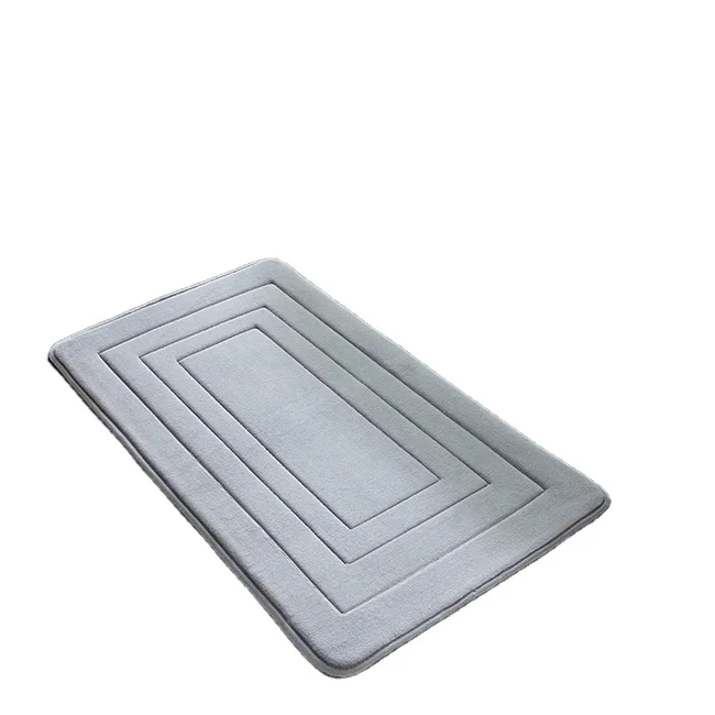 

Embossed sponge Bathroom floor mat with square shape kitchen sponge polyester microfiber bath rug memory foam bath mat, Customized colors