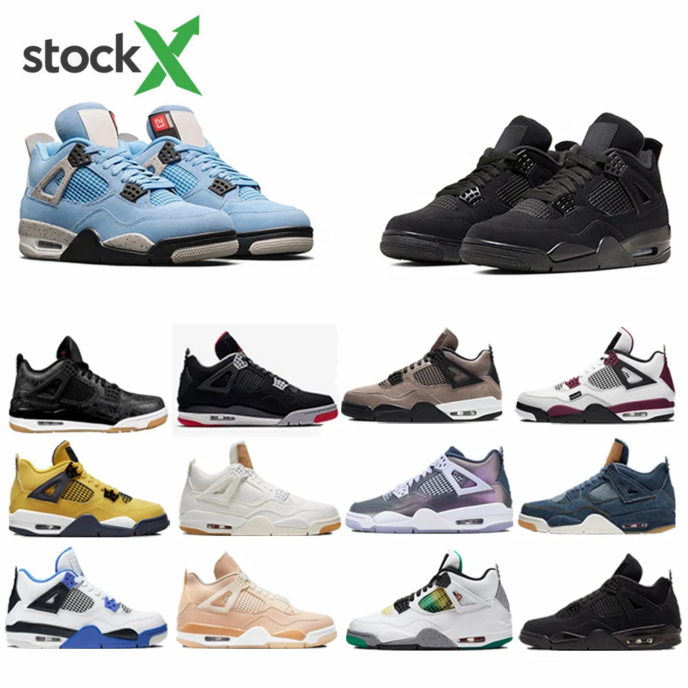 

In Stock X Women High Retro Og Quality Aj 4s Oreo Sail Black Cat Lightning Men's Shoe Basketball Shoes For Men Jordanasdin4, 26 colors