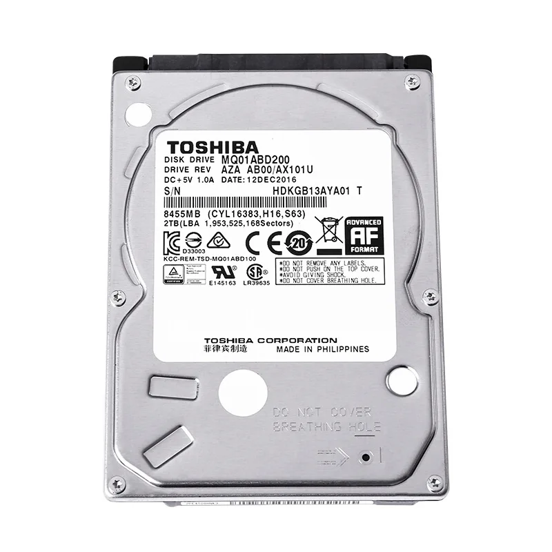 

100% new original toshiba hard disk 1tb MQ01ABD050V 2.5 Inch 5400RPM 8M HDD SATA for Laptop DVR