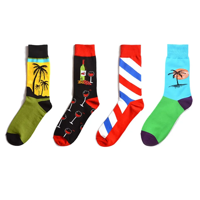 

Mens cotton cool novelty crew happy socks custom, N/a