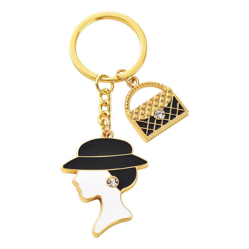 

Creative Mother's Day Fashion Girl Bag Keychain Queen Keychain Keyring Gift