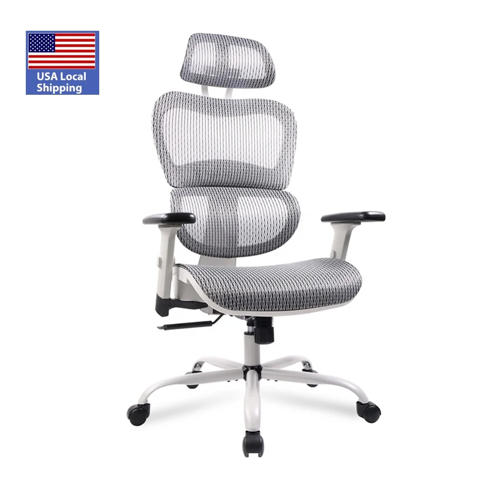Usa Stock Most Popular Comfortable Black Mesh Office Chairs High Back Ergonomic Adjustable