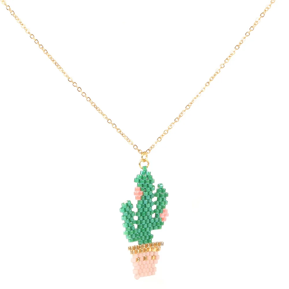 

Stainless Steel Necklace Unique Necklace and Earring Set Cactus Necklace, Picture