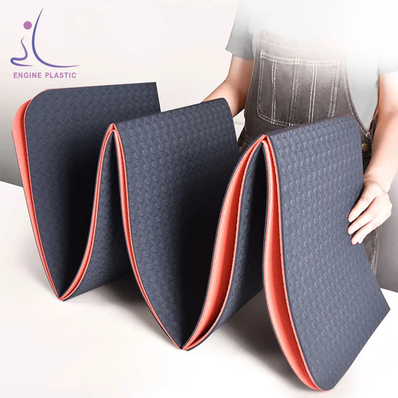

Cheapest Shipping Costs Non Slip Pilates Custom Logo Fitness Exercise Travel Outdoor TPE Foldable Yoga Mat, Customized