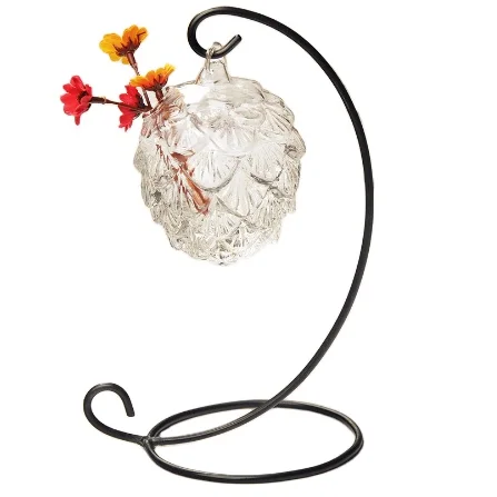 

Creative grape iron hanging transparent glass vases fashion home decoration crafts