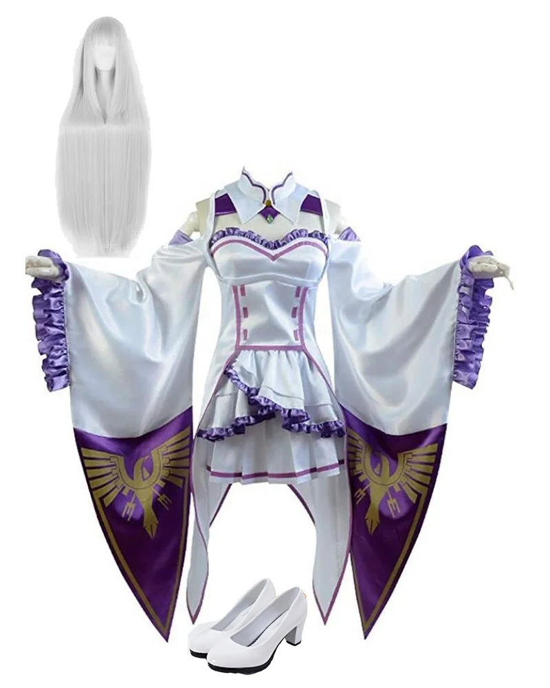 

ecowalson Re Life in a Different World from Zero Emilia Outfit Gown Dress Cosplay Costume