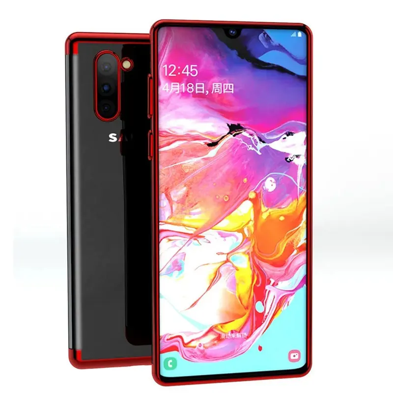 Clear Electroplate TPU Case For Samsung S20 S10 Note 10 Case Transparent For Samsung galaxy S20 Cover Cell Phone Accessories