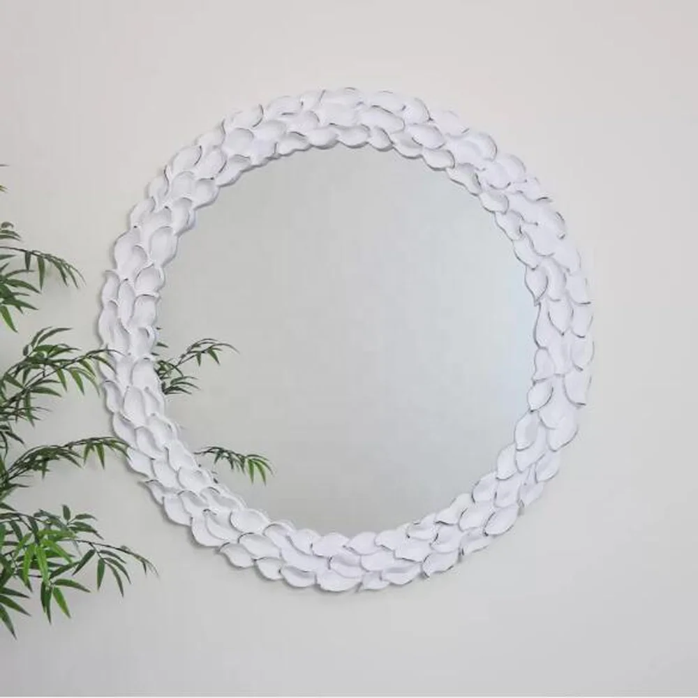 

modern wedding party decoration wall mounted framed silver decor mirror