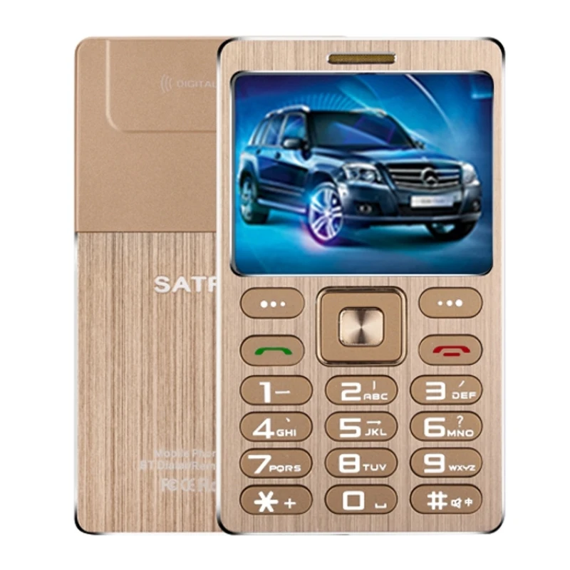 

1.77 inch Pocket SATREND A10 Card Mobile Phone with Remote Shooting Anti-lost Mini Card Phone 21 Keys for Kids Elder