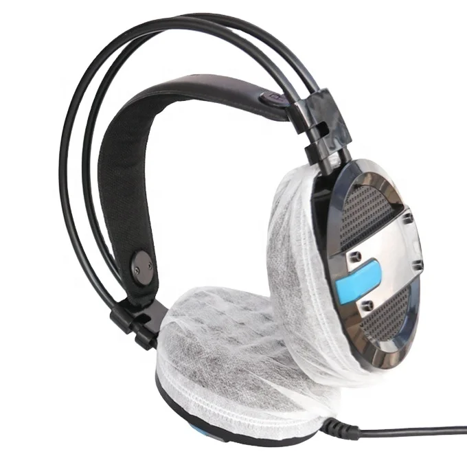 Disposable Black Microphone Headphone Cover manufacture