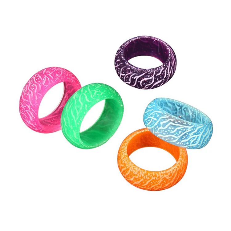 

Wholesale Custom Resin Rings Men Luminous Acrylic Rings, Picture