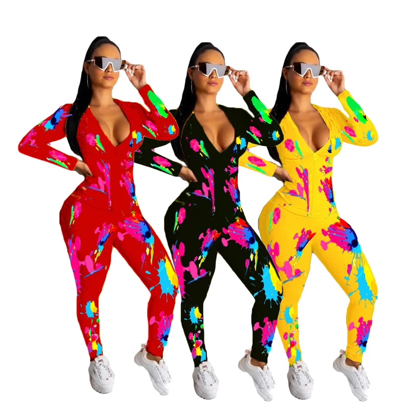 

Winter Sets 2 Two Piece Set s Women s Clothing Printed Sweatsuit s 2020 Clothing Sets Women