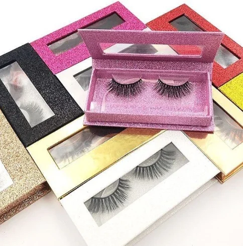 

Private Label False Eyelashes 3D Mink eyelash extension glue Custom Packaging Box Own Logo Brand Lashes brush Vendors, Black color