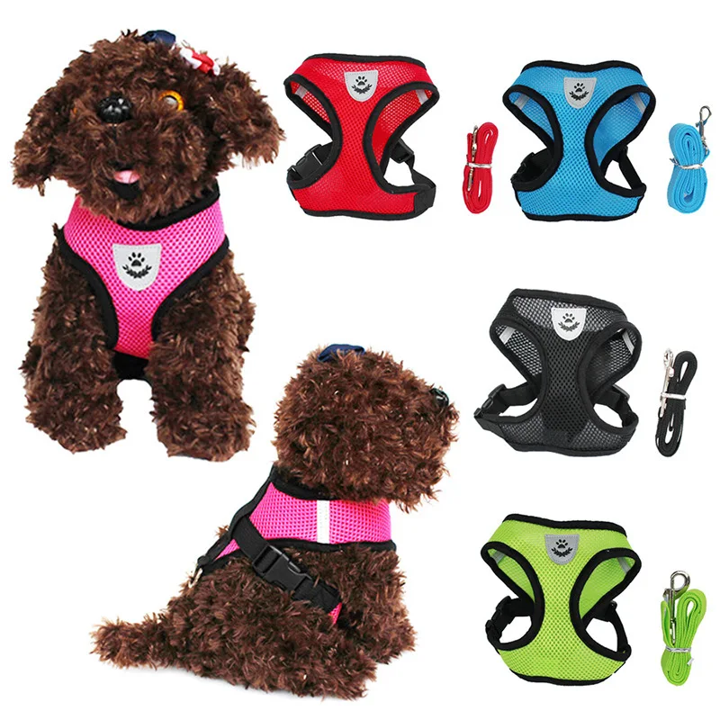 

Adjustable Pet Dog Cat Chest Straps Harness Leash Leads Collar Vest Small Pet Basic Halter Harnesses For Dog Pet, Customized color