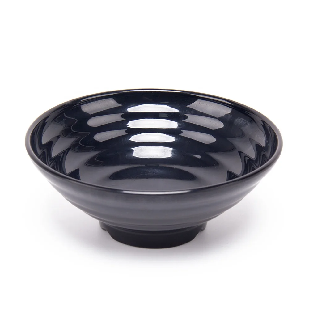 

2021 Newest Design Food Grade Heat Resistant  Melamine Ramen Bowl, Black