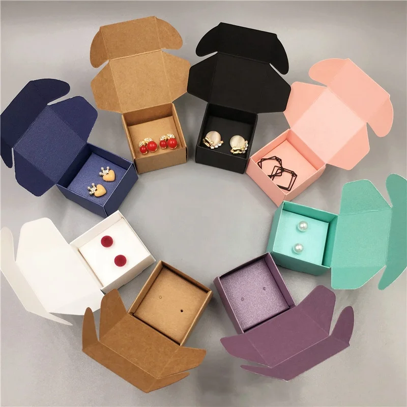 

Mini Crafts DIY Folding Kraft Gift Small Soap Paper Box Kraft Cardboard Jewelry Packing Carton Box  Artpaper, Cmyk or pantone color
