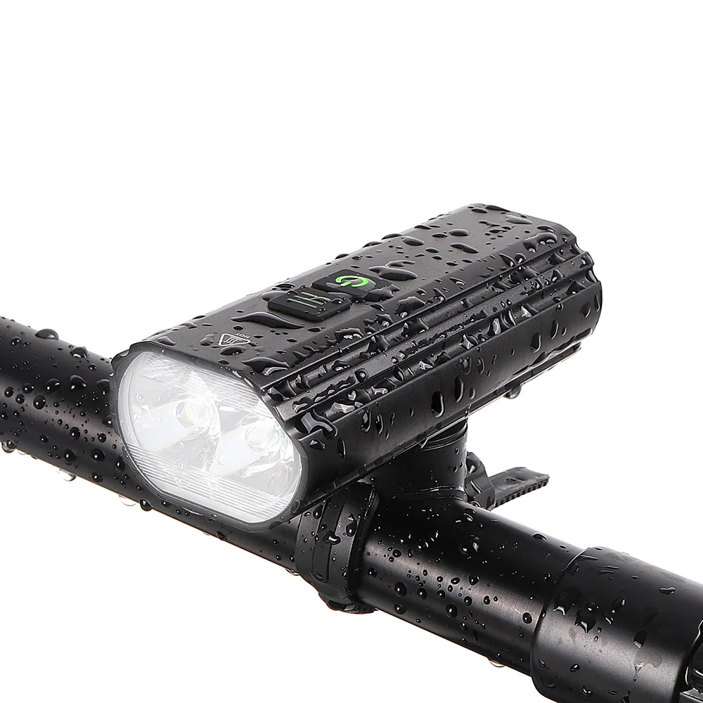 

Light Bike Set Rechargeable HI-MID-LOW-SOS-Strobe FIVE Mode Bike Light, Black