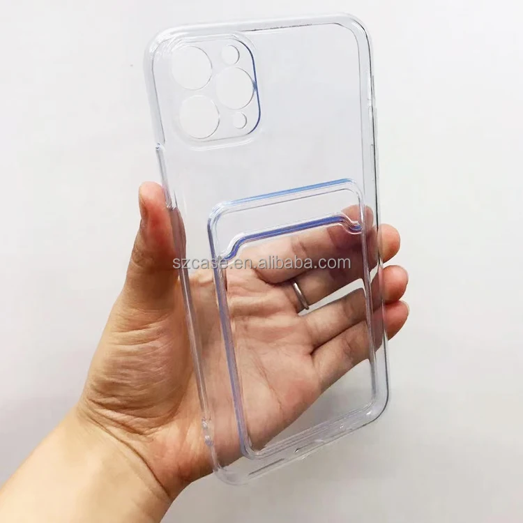 

Beautiful 1.5mm Purple Light No Yellowing Card Slot Design Transparent TPU Mobile Phone Cover Case For Samsung Galaxy A82