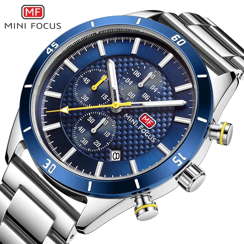 

Mini Focus 0283G luxury Mens Quartz Watch Luminous Water Proof Large Dial Wrist Watches