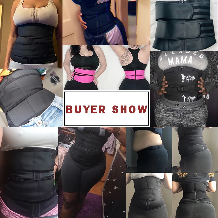 
Feelingirl Custom Logo Double Belt Compression Plus Size Shapewear Women Corset Latex Waist Trainer Cincher 