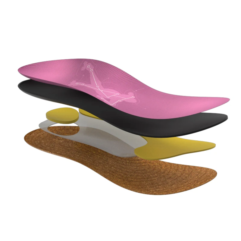 

Sport Shoe Pads Orthopedic Quick Custom Cork Roller Skate Insoles 2021 New Arch Support insoles for Flat Foot, Customized