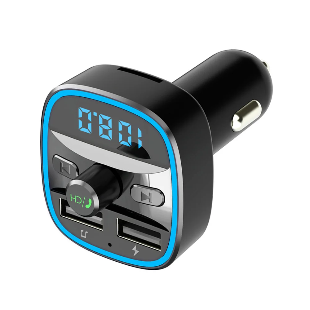 

Car Kit Handsfree Wireless FM Transmitter LCD MP3 Player USB Charger 5V 2.1A Car Accessories Handsfree