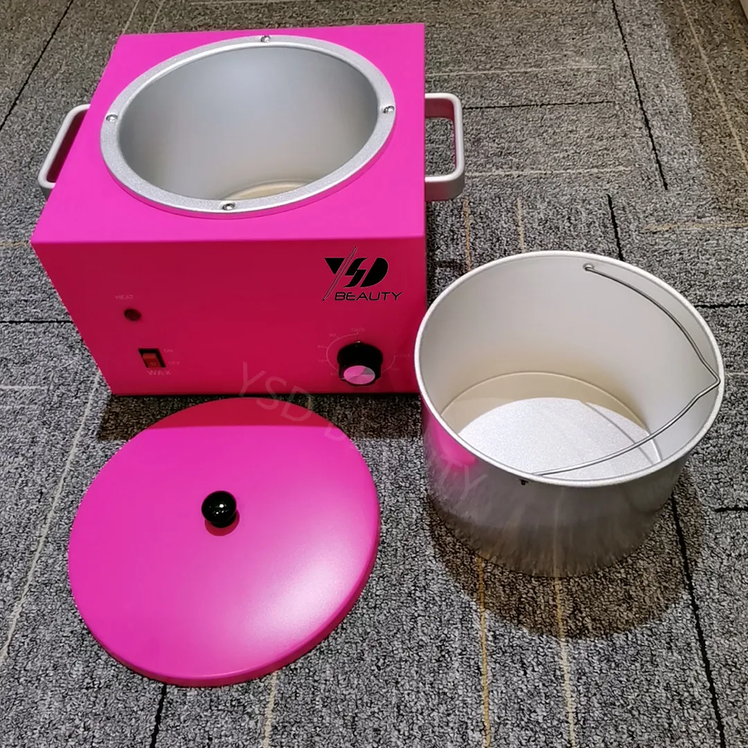 

Wholesale 4000ml 8.8lb Large Pink Wax Pot Portable Hair Removal Depilatory Wax Melt Burners Warmer Heater Machine, Silver