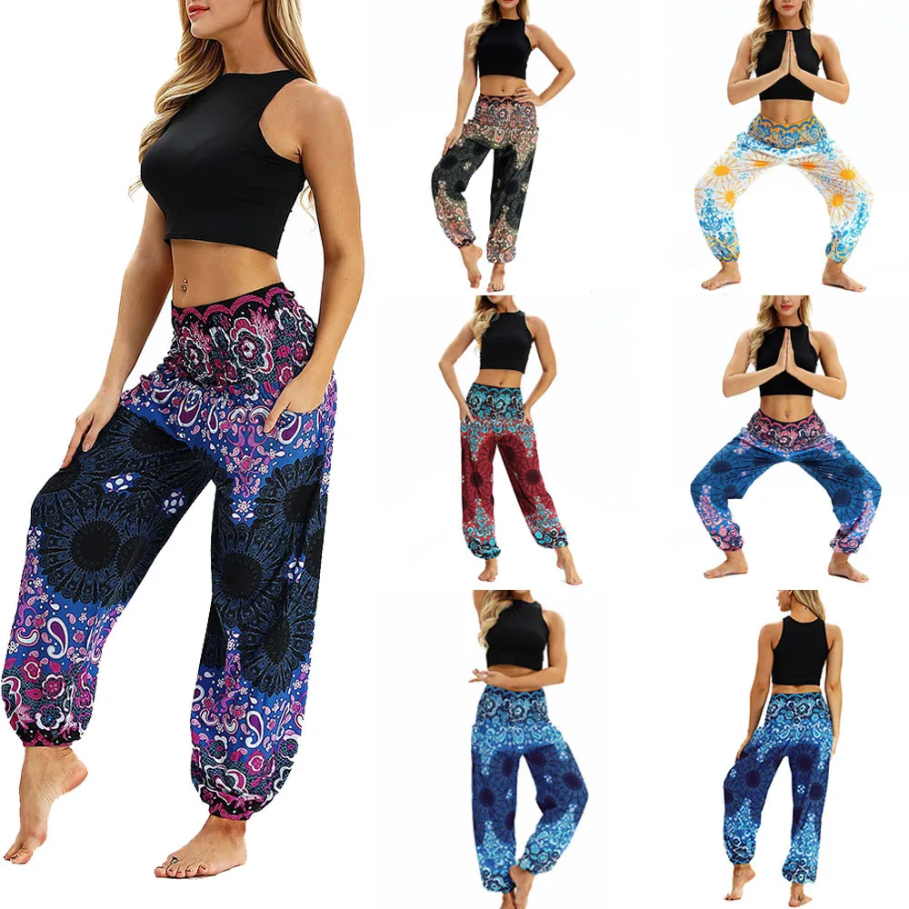 

Fashion Bohemian Loose Pant Women Casual Hippy Trousers Baggy Aladdin Harem Pant women 7 Colors Pantalones harem