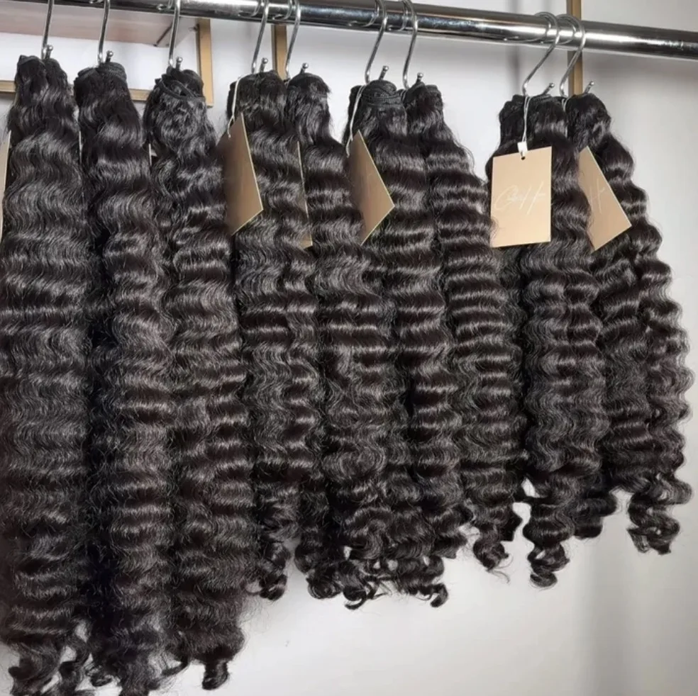 Wholesale Cambodian Raw Natural Wavy Hair Extensions 100% Raw Cuticle Aligned Burmese Curly Human Hair Bundles Vendor