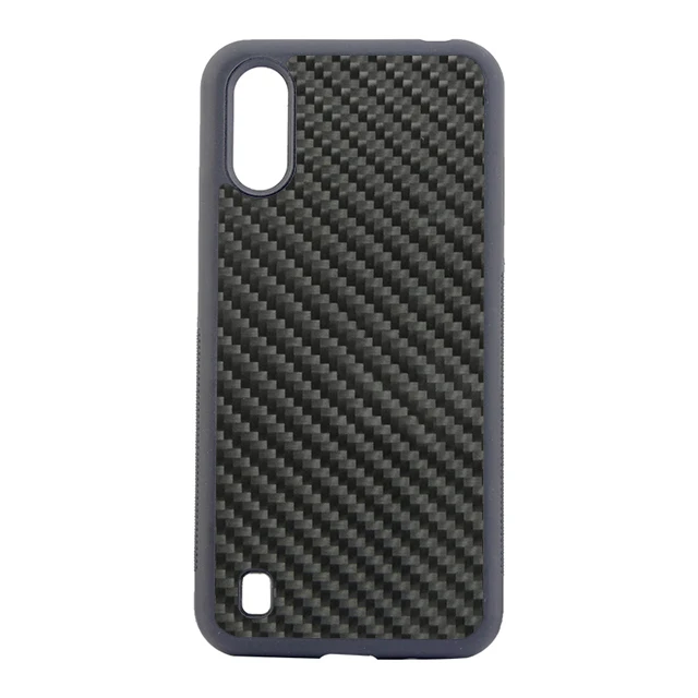 

For Samsung A01 Real Carbon Fiber Case 3K twill carbon fiber phone case, Black, also can custom blue, red color