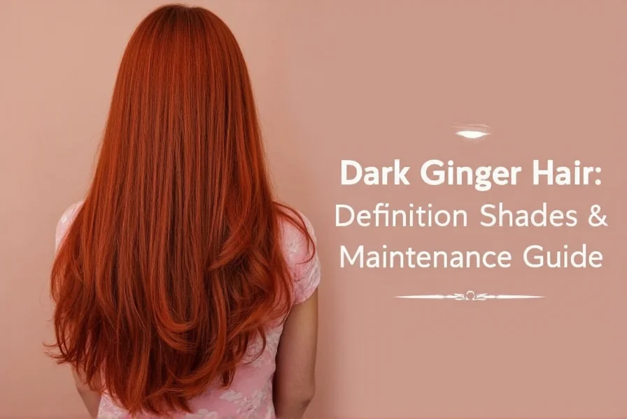 Step-by-step dark ginger hair coloring process showing application technique and final result on medium-length hair