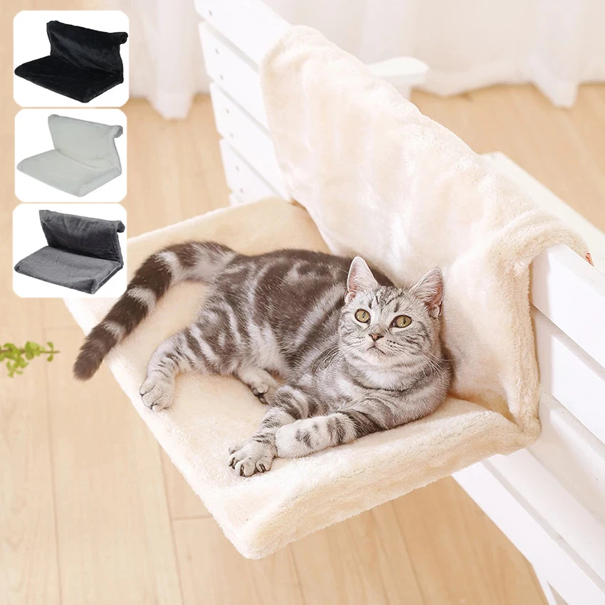 

Cat Bed Removable Window Cat Radiator Lounge Hammock for Cats Kitty Hanging Bed Cosy Carrier Metal Iron Frame Pet Seat Hammocks
