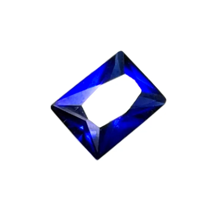

5A High quality sapphire blue stone corundum 34# gems rectangle shape 1.5*3mm-15*20 rough blue sapphire gemstone