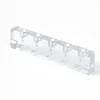 Customize Rectangle Acrylic Block with CNC Drilling Thread 5 holes CNC Machining Precise Lucite Parts with Polished Edges