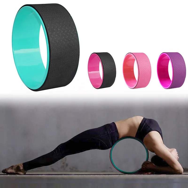 

Professional Circle TPE Wheel Waist Shape Yoga Fitness Roller Slimming Bodybuild Pilates Ring Gym Training