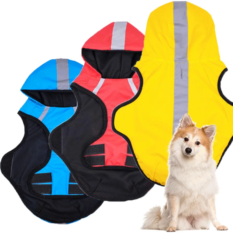 

COLLABOR Folding Rain Coat For Dog Rain Coat Waterproof Collapsible Dog Jacket Raincoat, Solid, digital print