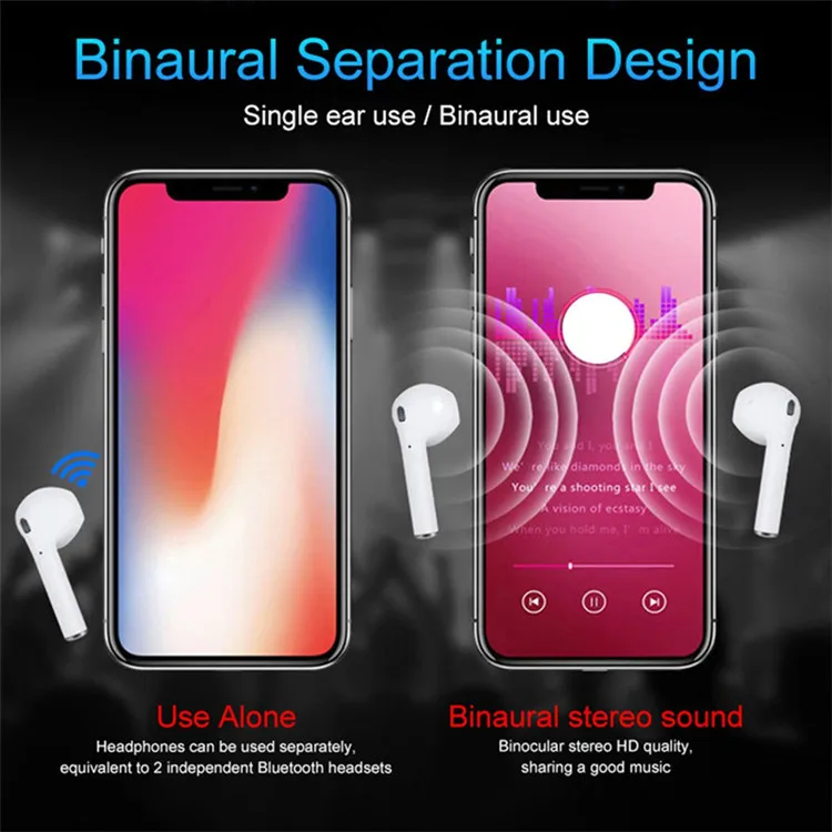 Bluetooth 5.0 Wireless Bluetooth Earphones Mobile phones Accessories Tws Earbuds Bluetooth Headphone(i16) - ANKUX.COM