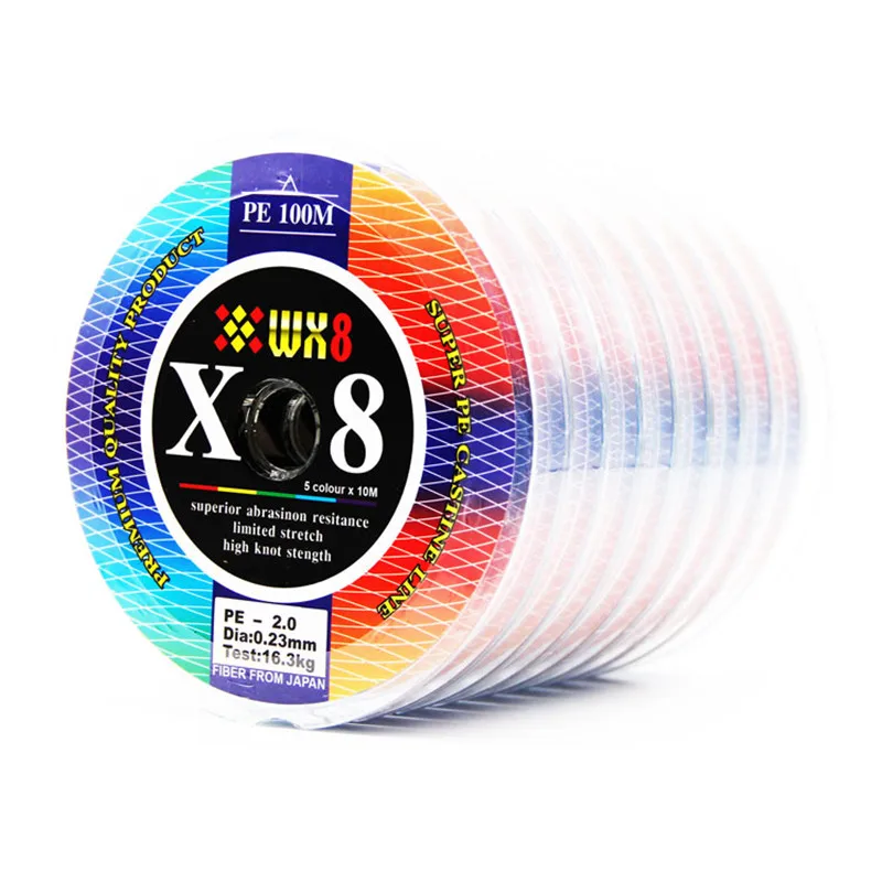 

Wholesale hot sell 8 strands braided fishing line 100M X 10PCS PE line, Picture