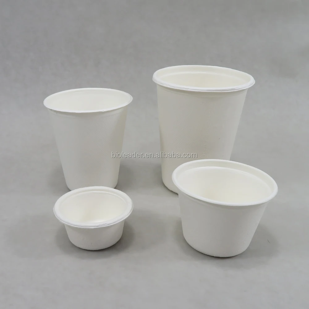 

Disposable Biodegradable Sugarcane Bagasse Fiber Pulp Cup