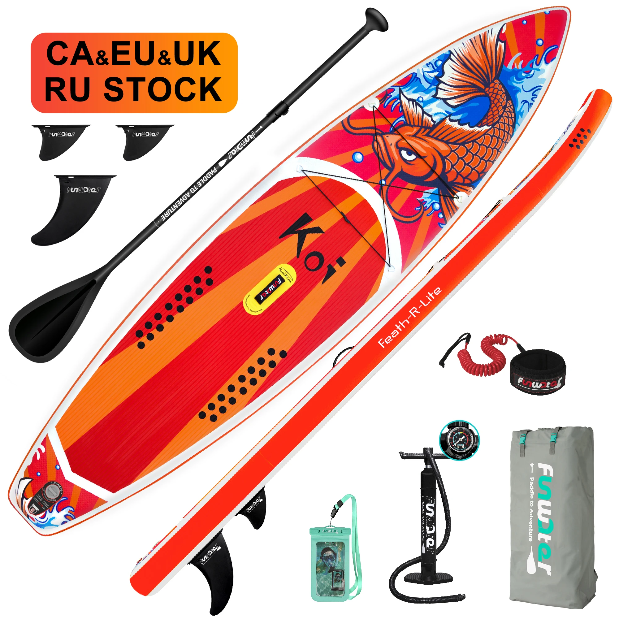 

FUNWATER Dropshipping OEM supsurf sup board double layer paddle board inflatable surf board iboard supboard wakesurf