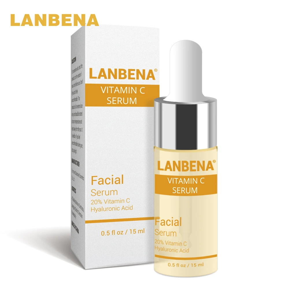 

LANBENA Vitamin C Whitening Serum Snail Hyaluronic Acid Face Cream Remover Freckle Speckle Fade Dark Spots Anti-Aging Skin Care