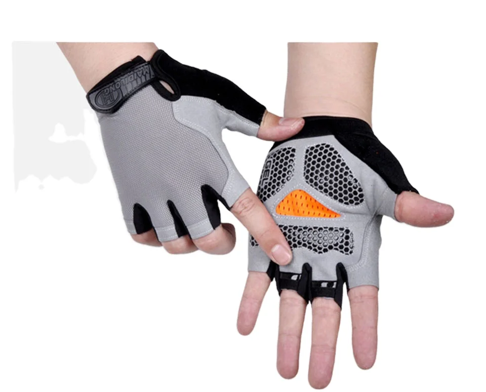 

HOT Cycling Anti-slip Anti-sweat Men Women Half Finger Gloves Breathable Anti-shock Sports Gloves Bike Glove, Customized color