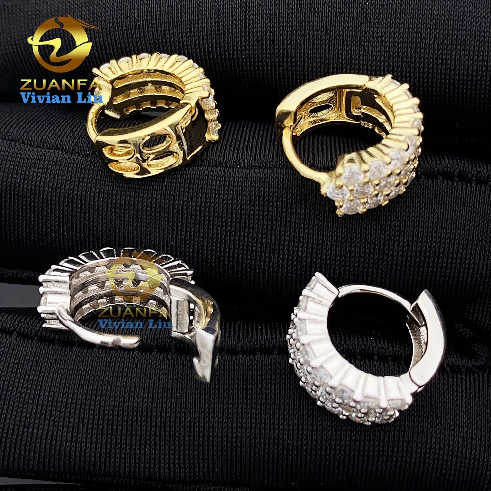 

Fine jewelry for women fashion shiny 18k gold 925 sterling silver luxury diamond vvs moissanite earrings