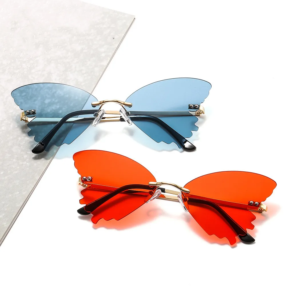 

Rimless Luxury Rectangle Custom Fashionable Designer Sun Glasses Women 2021 Wholesale Sunglasses