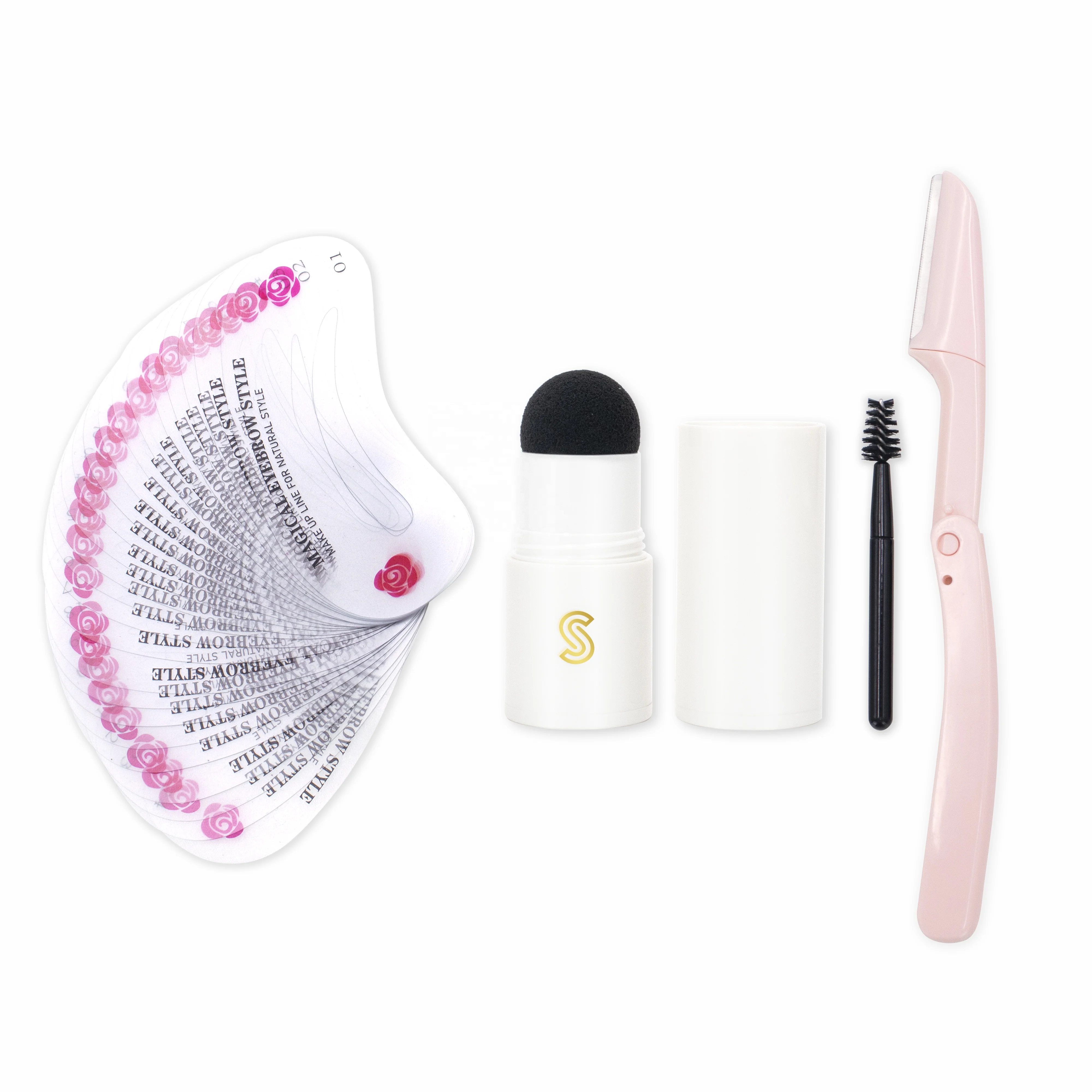 

Bottle Adjustable Perfect Eyebrow Stamp Pomade Set 2021 Makeup One Step Brow Stamp Sponge Kit Permanent