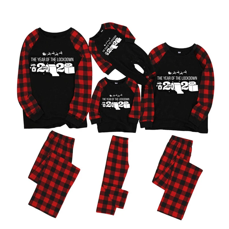 

2020 Family Christmas Pajamas Top Pants Sets Wholesale Kids Christmas Pajamas For Child Personalized Baby Girls Kids Children